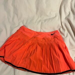 Nike Women's Orange Pleated Skirt